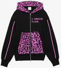 L’AMOUR FLAIR - felpa con cappuccio da donna viola/nera