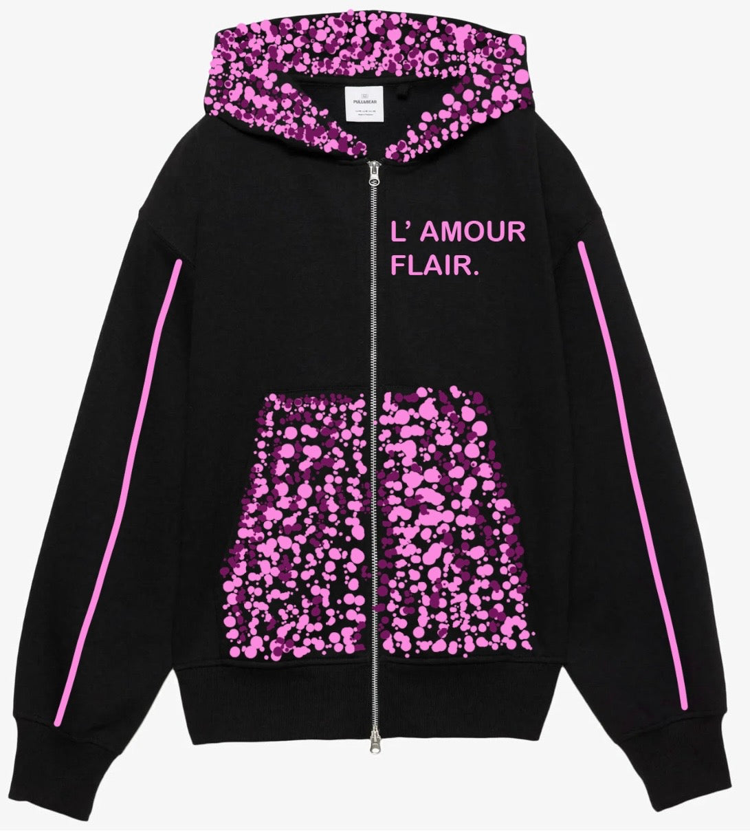 L’AMOUR FLAIR - women’s purple/black hoodie