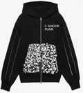 Monochrome Splash Zip-Hoodie